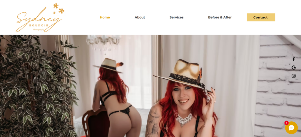 Sydney Boudoir Photography homepage