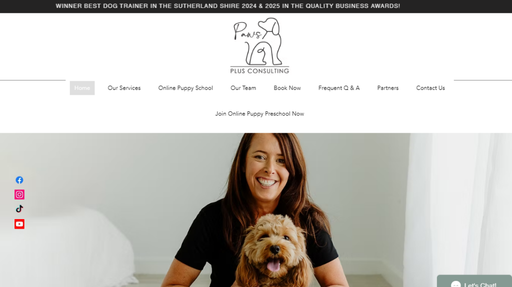 paws plus consulting homepage