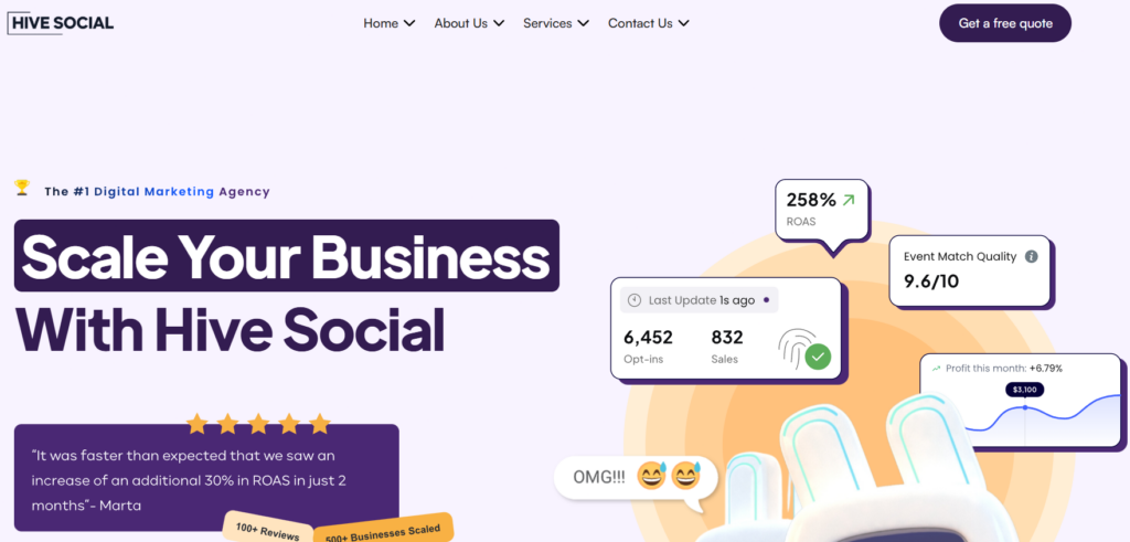 Hive Social Agency homepage