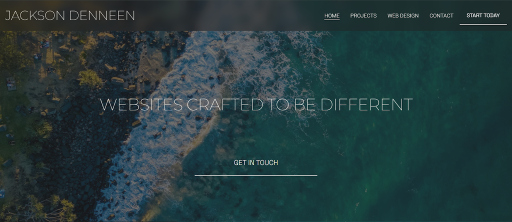Jackson Denneen Digital Design homepage