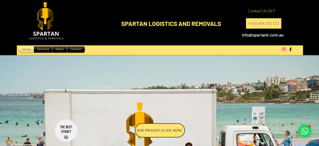 Spartan Logistics and Removals homepage
