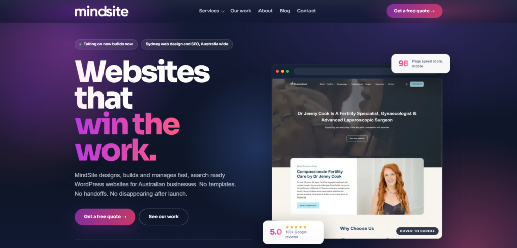 mindsite homepage